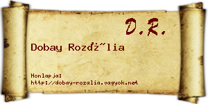 Dobay Rozália névjegykártya